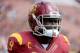 LOS ANGELES, CA - SEPTEMBER 21: Marqise Lee #9 of the USC Trojans warms up before the game against the Utah State Aggies at the Los Angeles Memorial Coliseum on September 21, 2013 in Los Angeles, California. (Photo by Harry How/Getty Images)