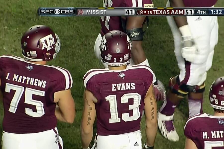 Texas A M S Mike Evans Has His Name Tattooed On His Arms Bleacher Report Latest News Videos And Highlights
