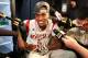 ATLANTA, GA - APRIL 08: Injured guard Kevin Ware #5 of the Louisville Cardinals is interviewed in the locker room after Louisville won 82-76 against the Michigan Wolverines during the 2013 NCAA Men's Final Four Championship at the Georgia Dome on April 8, 2013 in Atlanta, Georgia. (Photo by Andy Lyons/Getty Images)