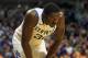 Nov 12, 2013; Chicago, IL, USA; Kentucky Wildcats forward Julius Randle (30) reacts to losing to Michigan State 78-74 after the second half at the United Center. Mandatory Credit: Dennis Wierzbicki-USA TODAY Sports