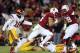 PALO ALTO, CA - SEPTEMBER 15: Zach Ertz #86 of the Stanford Cardinal gets past Dion Bailey #18 of the USC Trojans to score the winning touchdown at Stanford Stadium on September 15, 2012 in Palo Alto, California. (Photo by Ezra Shaw/Getty Images)