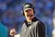 Nov 10, 2013; Nashville, TN, USA; Jacksonville Jaguars head coach Gus Bradley on the sideline against the Tennessee Titans during the second half at LP Field. Jacksonville won 29-27. Mandatory Credit: Jim Brown-USA TODAY Sports