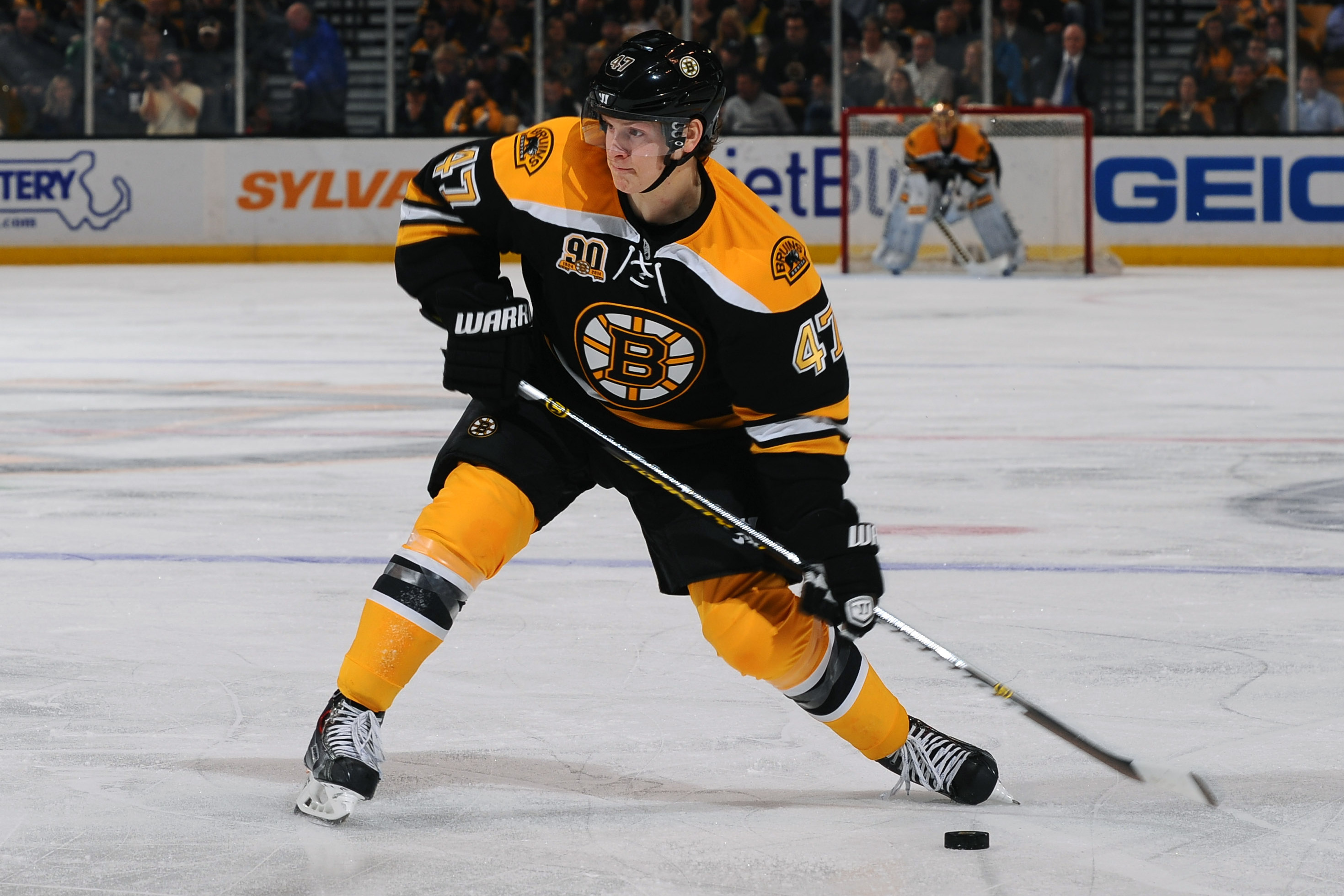 January 14, 2019: Boston Bruins defenseman Torey Krug (47) during