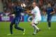 PARIS, FRANCE - OCTOBER 15: Blaise Matuidi of France battles with Petri Pasanen of Finland during the FIFA 2014 World Cup Qualifying Group I match between France and Finland at the Stade de France on October 15, 2013 in Paris, France. (Photo by Julian Finney/Getty Images)