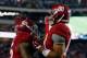 TUSCALOOSA, AL - NOVEMBER 09: Jalston Fowler #45 of the Alabama Crimson Tide celebrates his touchdown in the fourth quarter with teammate O.J. Howard #88 against the LSU Tigers at Bryant-Denny Stadium on November 9, 2013 in Tuscaloosa, Alabama. (Photo by Kevin C. Cox/Getty Images)