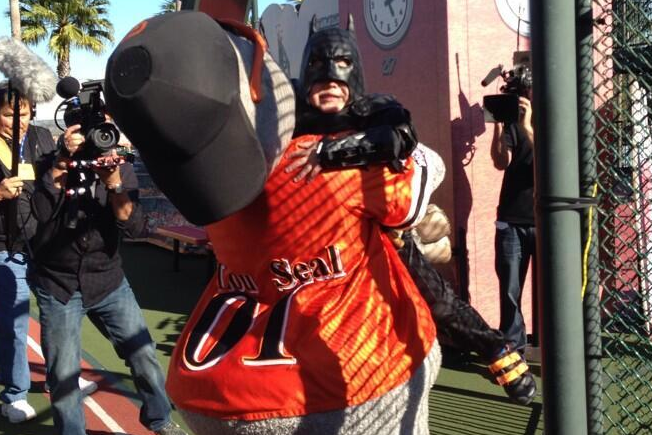Batkid Saves Giants Mascot Lou Seal in Final Act of Heroically Wonderful Day