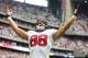 Sep 15, 2013; Houston, TX, USA; Houston Texans tight end Garrett Graham (88) celebrates his first quarter touchdown against the Tennessee Titans at Reliant Stadium. Mandatory Credit: Matthew Emmons-USA TODAY Sports