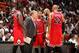 MIAMI, FL - OCTOBER 29: Head Coach Tom Thibodeau of the Chicago Bulls gives direction to his team against the Miami Heat on October 29, 2013 at American Airlines Arena in Miami, Florida. NOTE TO USER: User expressly acknowledges and agrees that, by downloading and or using this photograph, User is consenting to the terms and conditions of the Getty Images License Agreement. Mandatory Copyright Notice: Copyright 2013 NBAE (Photo by Joe Murphy/NBAE via Getty Images)
