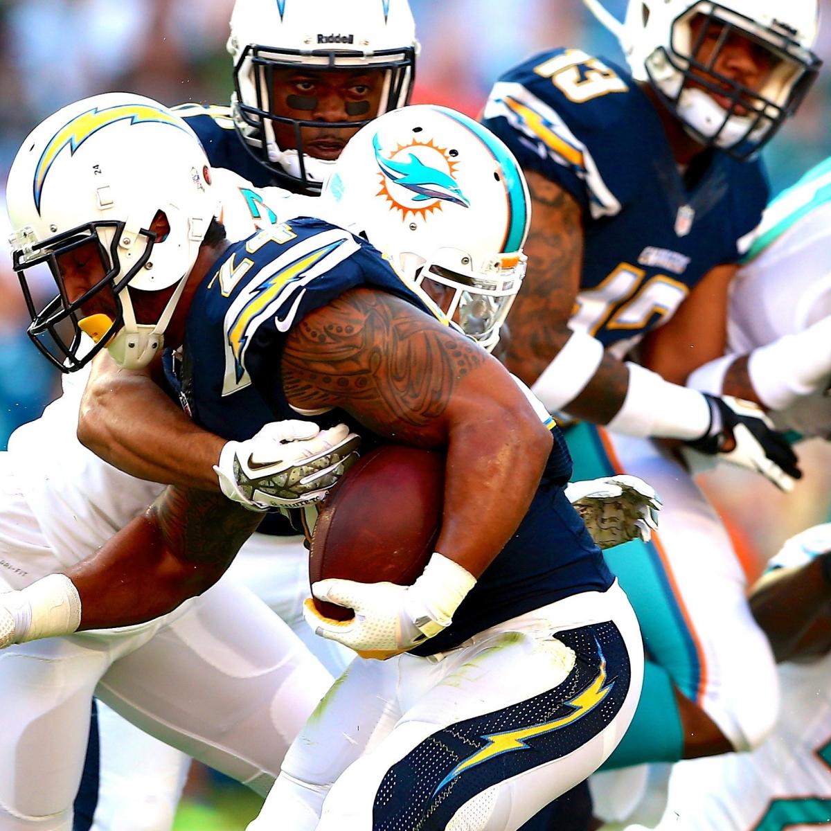 San Diego Chargers vs. Miami Dolphins Live Score, Highlights and