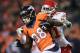 DENVER, CO - NOVEMBER 17: Demaryius Thomas #88 of the Denver Broncos completes a first down reception against the defense of Marcus Cooper #31 of the Kansas City Chiefs in the second quarter at Sports Authority Field at Mile High on November 17, 2013 in Denver, Colorado. (Photo by Doug Pensinger/Getty Images)