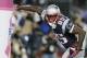 FOXBORO, MA - OCTOBER 13: Wide receiver Kenbrell Thompkins #85 of the New England Patriots celebrates after catching the game winning touchdown against the New Orleans Saints during the Patriots 30-27 win at Gillette Stadium on October 13, 2013 in Foxboro, Massachusetts. (Photo by Rob Carr/Getty Images)