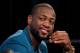 MIAMI, FL - MAY 22: Dwyane Wade #3 of the Miami Heat smiles at a press conference following his team's victory against the Indiana Pacers in Game One of the Eastern Conference Finals during the 2013 NBA Playoffs on May 22, 2013 at American Airlines Arena in Miami, Florida. NOTE TO USER: User expressly acknowledges and agrees that, by downloading and/or using this photograph, user is consenting to the terms and conditions of the Getty Images License Agreement. Mandatory copyright notice: Copyright NBAE 2013 (Photo by Issac Baldizon/NBAE via Getty Images)