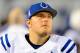 Oct 14, 2013; San Diego, CA, USA; Indianapolis Colts punter Pat McAfee (1) on the sidelines during the second half against the San Diego Chargers at Qualcomm Stadium. The Chargers won 19-9. Mandatory Credit: Christopher Hanewinckel-USA TODAY Sports