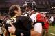 NEW ORLEANS - NOVEMBER 2: Quarterback Drew Brees #9 of the New Orleans Saints greets quarterback Matt Ryan #2 of the Atlanta Falcons after the Saints 35-27 victory in the game at the Louisiana Superdome on November 2, 2009 in New Orleans, Louisiana. (Photo by Chris Graythen/Getty Images)