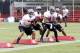 Jul 25, 2013; Tampa, FL, USA; Tampa Bay Buccaneers running back Peyton Hills (33), running back Mike James (25), fullback Erik Lorig (41) and running back Doug Martin (22) run through drills during training camp at One Buccaneer Place. Mandatory Credit: Kim Klement-USA TODAY Sports