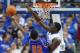 LEXINGTON, KY - NOVEMBER 19: Alex Poythress #22 of the Kentucky Wildcats defends the shot of Lonnie McClanahan #22 of the Texas-Arlington Mavericks during the game at Rupp Arena on November 19, 2013 in Lexington, Kentucky. (Photo by Andy Lyons/Getty Images)