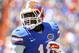 April 6, 2013; Gainesville FL, USA; Florida Gators wide receiver Demarcus Robinson (11) during the spring practice for the Orange and Blue Deput at Ben Hill Griffin Stadium. Mandatory Credit: Kim Klement-USA TODAY Sports