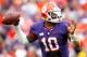 CLEMSON, SC - NOVEMBER 23: Tajh Boyd #10 of the Clemson Tigers drops back to pass during the game against the Citadel Bulldogs at Memorial Stadium on November 23, 2013 in Clemson, South Carolina. (Photo by Tyler Smith/Getty Images)