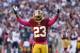 Oct 20, 2013; Landover, MD, USA; Washington Redskins cornerback DeAngelo Hall (23) celebrates on the field after the Redskins against the Chicago Bears at FedEx Field. The Redskins won 44-41. Mandatory Credit: Geoff Burke-USA TODAY Sports