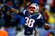FOXBORO, MA - NOVEMBER 24: Running back Brandon Bolden #38 of the New England Patriots celebrates a touchdown in the third quarter against the Denver Broncos during a game at Gillette Stadium on November 24, 2013 in Foxboro, Massachusetts. (Photo by Jared Wickerham/Getty Images)