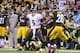 PITTSBURGH, PA - OCTOBER 20: Joe Flacco #5 of the Baltimore Ravens tries to escape the rush of Lamar Woodley #56 of the Pittsburgh Steelers during the third quarter at Heinz Field on October 20, 2013 in Pittsburgh, Pennsylvania. (Photo by Vincent Pugliese/Getty Images)