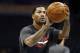 Nov 21, 2013; Denver, CO, USA; Chicago Bulls guard Derrick Rose warms up before the game against the Denver Nuggets at Pepsi Center. Mandatory Credit: Chris Humphreys-USA TODAY Sports