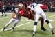 ST LOUIS, MO - SEPTEMBER 26: Anquan Boldin #81 of the San Francisco 49ers is tackled by Cortland Finnegan #31 and Rodney McLeod #23 of the St. Louis Rams in the second quarter at Edward Jones Dome on September 26, 2013 in St Louis, Missouri. (Photo by Dilip Vishwanat/Getty Images)