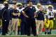 EVANSTON, IL - NOVEMBER 16: Head Coach Brady Hoke of the Michigan Wolverines reacts during play against the Northwestern Wildcats at Ryan Field on November 16, 2013 in Evanston, Illinois. (Photo by Tasos Katopodis/Getty Images)
