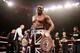 LONDON, ENGLAND - NOVEMBER 30: Dereck Chisora celebrates his victory over Ondrej Pala during their WBO and Vacant International Heavyweight Championship bout at The Copper Box on November 30, 2013 in London, England. (Photo by Scott Heavey/Getty Images)