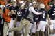 Nov 30, 2013; Auburn, AL, USA; Auburn Tigers head coach Gus Malzahn reacts during the third quarter against the Alabama Crimson Tide at Jordan Hare Stadium. Mandatory Credit: John Reed-USA TODAY Sports