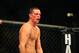 Dec. 30, 2011; Las Vegas, NV, USA; UFC fighter Nate Diaz during a lightweight bout at UFC 141 at the MGM Grand Garden event center. Mandatory Credit: Mark J. Rebilas-USA TODAY Sports