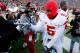 ANN ARBOR, MI - NOVEMBER 30: Quarterback Braxton Miller #5 of the Ohio State Buckeyes celebrates on the field after defeating the Michigan Wolverines 42-41 in a game at Michigan Stadium on November 30, 2013 in Ann Arbor, Michigan. (Photo by Gregory Shamus/Getty Images)