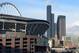 Dec 2, 2013; Seattle, WA, USA; General view of the CenturyLink Field exterior and the downtown Seattle skyline before the NFL game between the New Orleans Saints and the Seattle Seahawks. Mandatory Credit: Kirby Lee-USA TODAY Sports