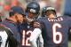 CHICAGO, IL - SEPTEMBER 08: Head coach Marc Trestman of the Chicago Bears talks with Josh McCown #12 and Jay Cutler #6 during a game against he Cincinnati Bengals at Soldier Field on September 8, 2013 in Chicago, Illinois. The Bears defeated the Bengals 24-21. (Photo by Jonathan Daniel/Getty Images)