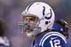 INDIANAPOLIS, IN - DECEMBER 01: Andrew Luck #12 of the Indianapolis Colts watches the action during the NFL game against the Tennessee Titans at Lucas Oil Stadium on December 1, 2013 in Indianapolis, Indiana. (Photo by Andy Lyons/Getty Images)