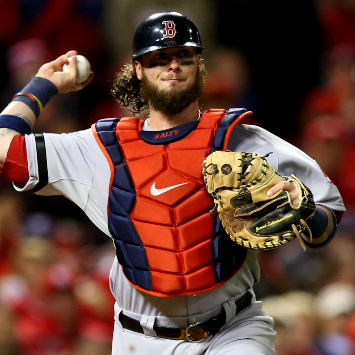 Miami Marlins catcher Jarrod Saltalamacchia, acquired for his bat