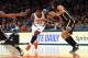NEW YORK, NY - NOVEMBER 20: Iman Shumpert #21 of the New York Knicks dribbles the ball against Chris Copeland #22 of the Indiana Pacers at Madison Square Garden on November 20, 2013 in New York City. NOTE TO USER: User expressly acknowledges and agrees that, by downloading and or using this Photograph, user is consenting to the terms and conditions of the Getty Images License Agreement. The Pacers defeated the Knicks 103-96 in overtime. (Photo by Bruce Bennett/Getty Images)