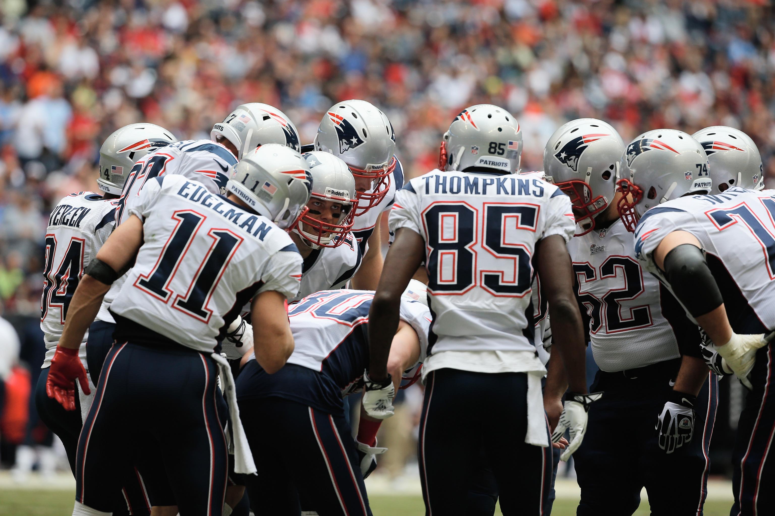 Squad Goal - New England Patriots style. (Edelman, Amendola, Gronkowski,  Brady.)