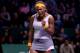 ISTANBUL, TURKEY - OCTOBER 27: Serena Williams of the United States celebrates a point against Na Li of China during the final of the TEB BNP Paribas WTA Championships at the Sinan Erdem Dome on October 27, 2013 in Istanbul, Turkey. (Photo by Matthew Stockman/Getty Images)