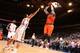 NEW YORK, NY - DECEMBER 1: Carmelo Anthony #7 of the New York Knicks shoots over Ryan Anderson #33 of the New Orleans Pelicans during a game at Madison Square Garden in New York City on December 1, 2013. NOTE TO USER: User expressly acknowledges and agrees that, by downloading and or using this photograph, User is consenting to the terms and conditions of the Getty Images License Agreement. Mandatory Copyright Notice: Copyright 2013 NBAE (Photo by Nathaniel S. Butler/NBAE via Getty Images)