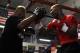 NEW YORK, NY - DECEMBER 04: Zab Judah works out with a trainer during a training session for his upcoming fight against Paulie Malignaggi at Judah Brothers Gym on December 4, 2013 in the Brooklyn borough of New York City. (Photo by Maddie Meyer/Getty Images)