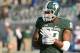 EAST LANSING, MI - NOVEMBER 30: Shilique Calhoun #89 of the Michigan State Spartans looks on prior to the start of the game against the Minnesota Golden Gophers at Spartan Stadium on November 30, 2013 in East Lansing, Michigan. The Spartans defeated the Golden Gophers 14-3. (Photo by Mark A. Cunningham/Getty Images)