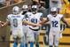PITTSBURGH, PA - NOVEMBER 17: Calvin Johnson #81 of the Detroit Lions celebrates a second quarter touchdown with Matthew Stafford #9 and Jeremy Ross #12 while playing the Pittsburgh Steelers at Heinz Field on November 17, 2013 in Pittsburgh, Pennsylvania. (Photo by Gregory Shamus/Getty Images)