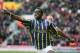 SOUTHAMPTON, ENGLAND - FEBRUARY 19: Sam Sodje of Brentford celebrates scoring the second goal during The FA Cup fifth Round match between Southampton and Brentford, held at the St. Mary's Stadium on February 19, 2005 in Southampton, England. (Photo by Richard Heathcote/Getty Images)