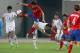 TIANJIN, CHINA - OCTOBER 08: Takuya Kida of Japan (3L) competes for the ball with Kwak Raeseung of Korea (2L) during the 6th East Asian Games Men's Football match between Japan and South Korea at Tianjin Haihe Education Park Stadium on October 8, 2013 in Tianjin, China. (Photo by Hong Wu/Getty Images)
