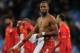 MADRID, SPAIN - NOVEMBER 27: Didier Drogba of Galatasaray AS reacts at the end of the UEFA Champions League group B match between Real Madrid CF v Galatasaray AS at Estadio Santiago Bernabeu on November 27, 2013 in Madrid, Spain. (Photo by Denis Doyle/Getty Images)