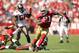 SAN FRANCISCO, CA - OCTOBER 09: Frank Gore #21 of the San Francisco 49ers in action against the Tampa Bay Buccaneers at Candlestick Park on October 9, 2011 in San Francisco, California. (Photo by Ezra Shaw/Getty Images)