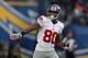 SAN DIEGO, CA - DECEMBER 08: Wide receiver Victor Cruz #80 of the New York Giants gestures against the San Diego Chargers at Qualcomm Stadium on December 8, 2013 in San Diego, California. (Photo by Jeff Gross/Getty Images)