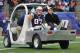 FOXBORO, MA - DECEMBER 8: Rob Gronkowski #87 of the New England Patriots reacts to the cheers of fan as he leaves the field with an injury in the 3rd quarter against the Cleveland Browns at Gillette Stadium on December 8, 2013 in Foxboro, Massachusetts. (Photo by Jim Rogash/Getty Images)