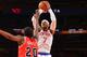 Carmelo Anthony had a big night Wednesday night, scoring 30 points and hauling in 10 rebounds.